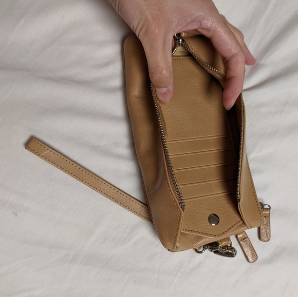 DANIER Genuine Leather Wallet with Strap in Tan - Picture 4 of 8